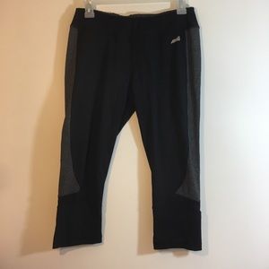 Avia Crop Black Gray Active Leggings M